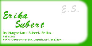 erika subert business card